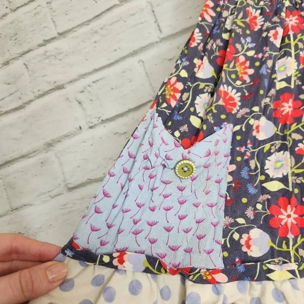 Matilda Jane 435 Floral Sleeveless Fit & Flare Dress Multicolor Size 14 Rayon